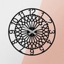 Wallity Reloj de Pared Decorativo S009 de Metal Negro 48x48 cm